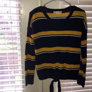 Yellow and navy sweater